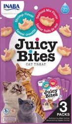 Inaba  Cat Juicy Bites - garnélarák és tenger gyümölcsei 3 x  11.3 g