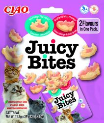 Inaba  Cat Juicy Bites - garnélarák és tenger gyümölcsei 3 x  11.3 g