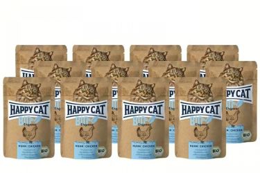 Happy Cat Bio Organic alutasakos eledel - Baromfi 12 x  85 g