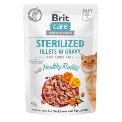 Brit Care Cat Sterilized Fillets in Gravy - Rabbit  85 g