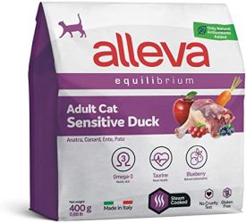 Alleva Equilibrium Adult Cat Sensitive - kacsa  400 g