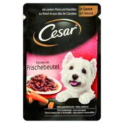 Cesar alutasakos eledel marhával és zöldséges raguval  100 g