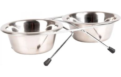 Flamingo Arjun duo fémtál - ezüst 2 x 800 ml   1 db