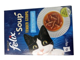 Felix Soup Tender Stripes Halas Válogatás 6 x  48 g