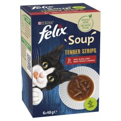 Felix Soup Tender Stripes Házias Válogatás 6 x  48 g