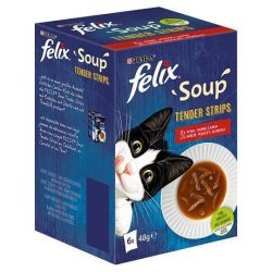 Felix Soup Tender Stripes Házias Válogatás 6 x  48 g