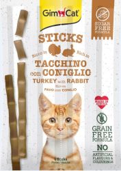 GimCat Sticks pulyka és nyúl 4 x  5 g