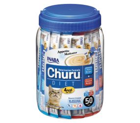 INABA VET CHURU jutalomfalatok macskák részére tonhallal, csirkével, krémes textúrával 25P 50 x  14 g