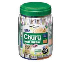 Inaba Vet Churu jutalomfalatok macskák részére tonhallal, csirkével, krémes textúrával 25P 50 x  14 g