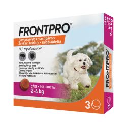 FRONTPRO RÁGÓTABLETTA KUTYA XS /2-4KG/  3 tabletta