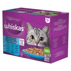 WHISKAS alutasakos 12-pack halas válogatás 12*85g eledel macskák részére 12 x  85 g