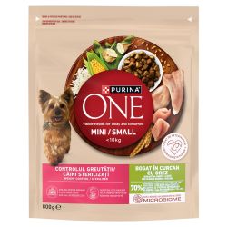 Purina ONE Mini Weight Control száraz kutyaeledel - pulyka  800 g