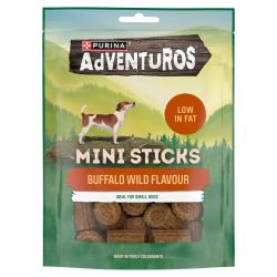 Purina Adventuros Mini Sticks - bölény ízű jutalomfalat kistestű kutyák számára  90 g