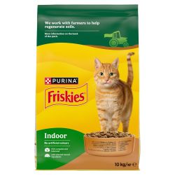 Friskies száraz macskaeledel - Indoor csirkével és hozzáadott kerti zöldségekkel  10 kg