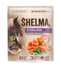 Shelma Sterilised gabonamentes száraz macskaeledel - lazac  750 g