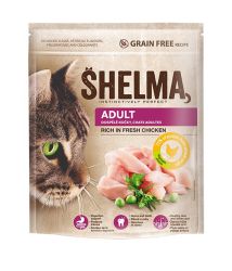Shelma Adult gabonamentes száraz macskaeledel - csirke  750 g