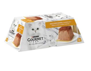 Gourmet Revelations pastétom csirkével és szósszal nedves macskaeledel 2 x  57 g