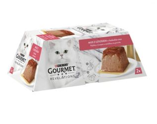 Gourmet Revelations pástétom lazaccal szósszal nedves macskaeledel 2 x  57 g