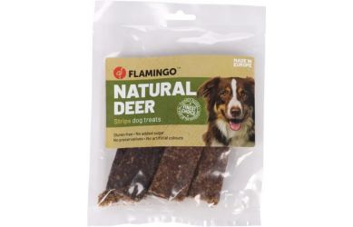Flamingo Kutya Snack - szarvas csíkok  100 g