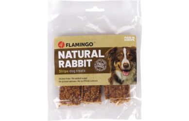 Flamingo Kutya Snack - nyúl csíkok  100 g