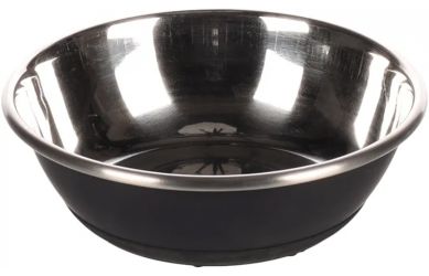 Flamingo Tobias fémtál kutyáknak - fekete  300 ml