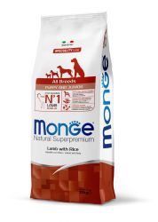 Monge All Breeds Puppy and Junior Lamb with Rice  12 kg