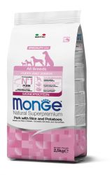 Monge All Breeds Puppy and Junior Pork with Rice and Potatoes  2.5 kg