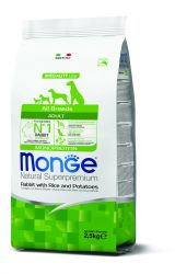Monge Speciality Line All Breeds Adult Monoprotein - nyúl, rizs és burgonya  2.5 kg