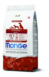 Monge Speciality Line All Breeds Adult Monoprotein száraz kutyatáp - bárány, rizs és burgonya  2.5 kg