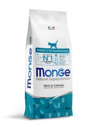Monge Cat Rich in Chicken Kitten - csirke  10 kg