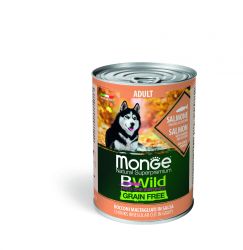 Monge BWild Grain Free Adult kutyakonzerv - lazac sütőtökkel és cukkinivel  400 g