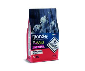 Monge BWild All Breed Low Grain Puppy & Junior száraz kutyatáp - szarvas  2.5 kg