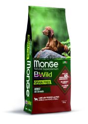 Monge BWild Grain Free All Breeds Adult száraz kutyatáp - bárány, burgonya, borsó  12 kg