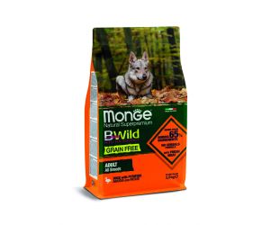 Monge BWild Grain Free Adult All Breed száraz kutyatáp - kacsa burgonyával  2.5 kg