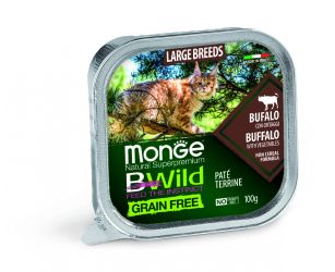 Monge BWild Grain Free Paté Terrine Large Breed - bölény zöldségekkel  100 g