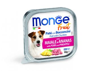 Monge Dog Fruit paté - sertés, ananász  100 g