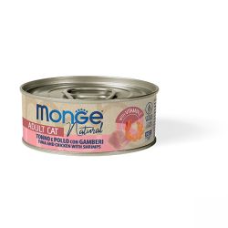 Monge Natural Cat konzerv Tonhal csirkével és garnélarákkal 80g  80 g