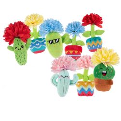GimCat Happy Garden plüss játék - kaktusz / virág  1 db