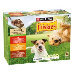Friskies szószos válogatás nedves kutyaeledel 12 x  85 g