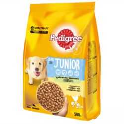 Pedigree Junior M/L - szárazeledel baromfival és zöldséggel közepes- és nagytestű kölyökkutyák számára  500 g