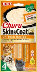 Inaba Cat Churu Skin&Coat - csirke 4 x  14 g
