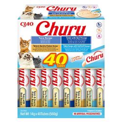 Inaba Cat Churu Ciao tonhalas mix - tonhal-marha-bonito-tenger gyümölcsei 40 x  14 g