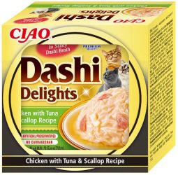 Inaba Cat Churu Dashi Delights - csirke-tonhal-fésűkagyló  70 g