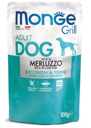 Monge Grill Dog Adult - tőkehal  100 g