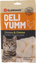 Flamingo Deli Yumm Snack - csirkés-sajtos püré macskáknak 5 x  14 g