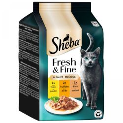 Sheba Fresh & Fine - csirke, pulyka és kacsa szószban 6 x  50 g