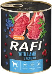 Rafi konzerv kutyáknak bárányhússal és áfonyával  800 g