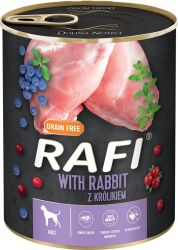 Rafi konzerv kutyáknak nyúlhússal és áfonyával  800 g