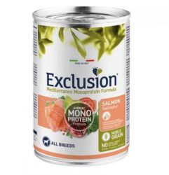 Exclusion Mediterraneo Monoprotein Salmon konzerv kutyák számára  400 g