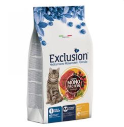Exclusion Mediterraneo Monoprotein Beef száraz macskatáp  1.5 kg